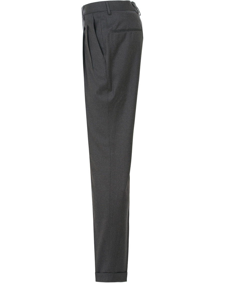 Herr | Byxor | Etro | Baggy Manhattan Flannel Trousers Dark Grey