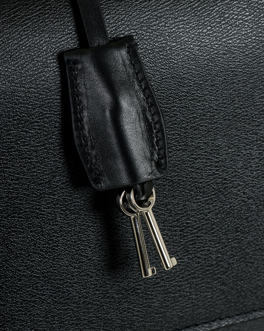 Herr | Smythson Grosvenor Slim Calf Briefcase Black | Smythson | Grosvenor Slim Calf Briefcase Black