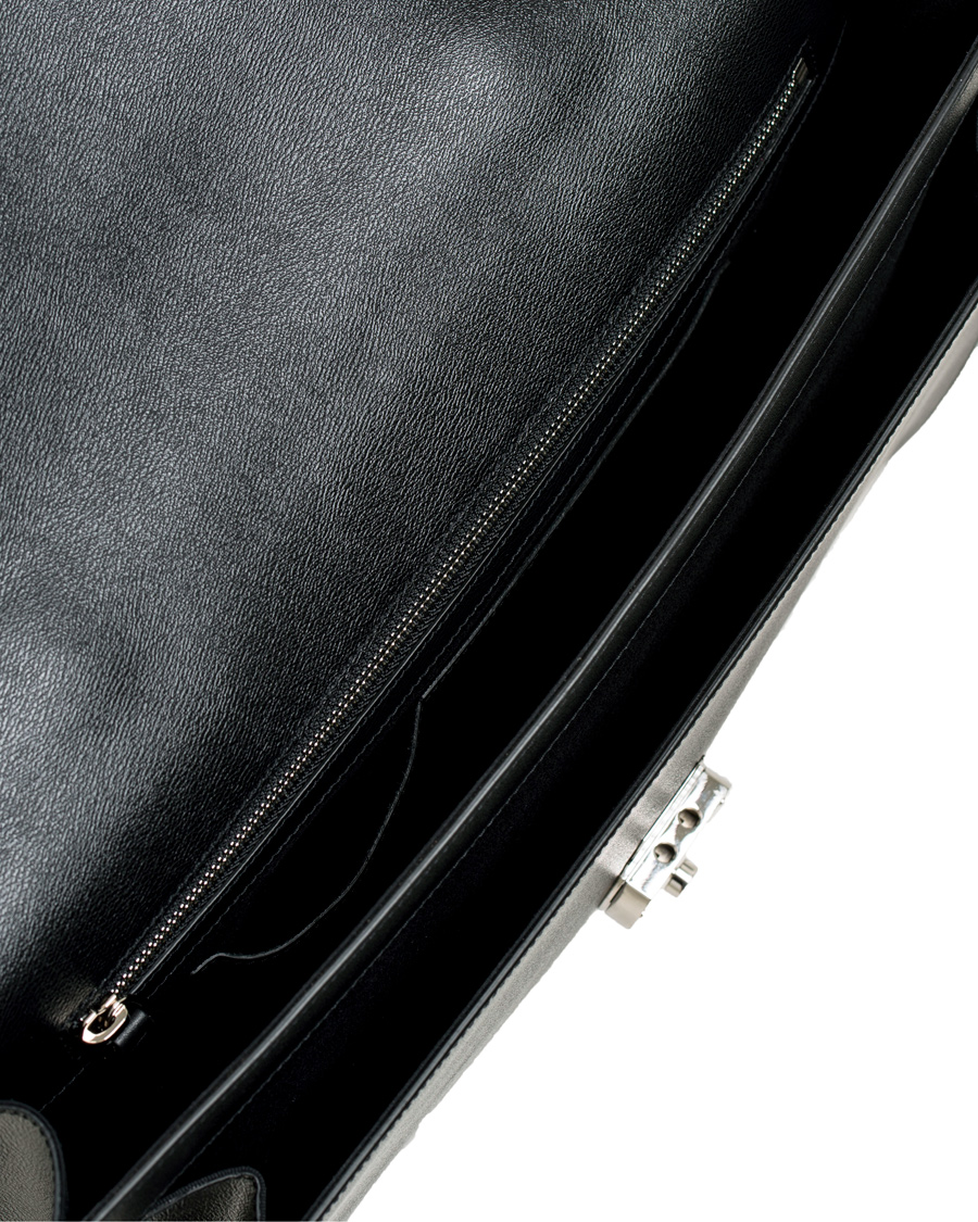 Herr | Smythson Grosvenor Slim Calf Briefcase Black | Smythson | Grosvenor Slim Calf Briefcase Black