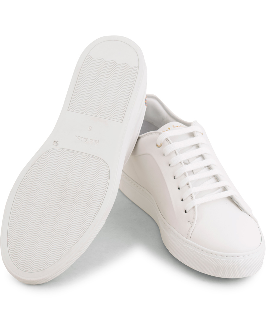 Herr | Paul Smith Basso Leather Sneaker White/Multi Stripe | Paul Smith | Basso Leather Sneaker White/Multi Stripe