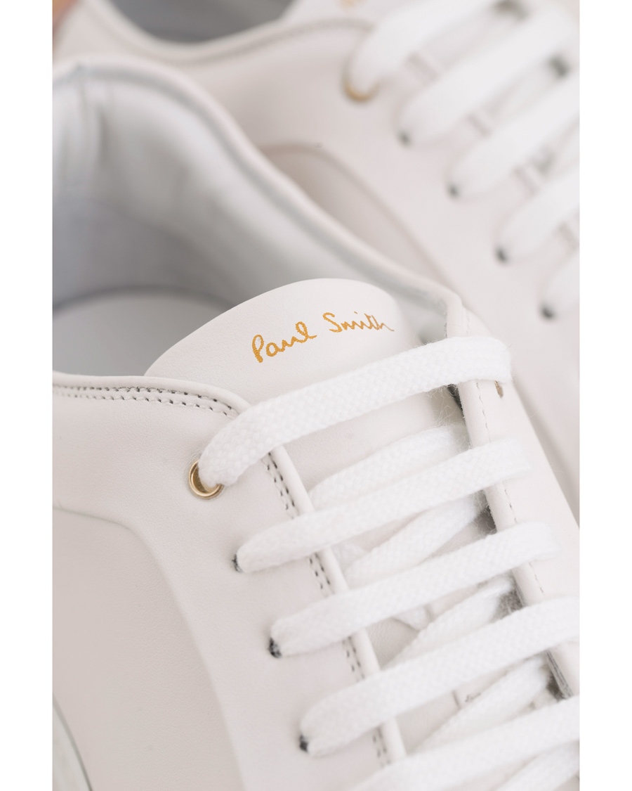 Herr | Paul Smith Basso Leather Sneaker White/Multi Stripe | Paul Smith | Basso Leather Sneaker White/Multi Stripe