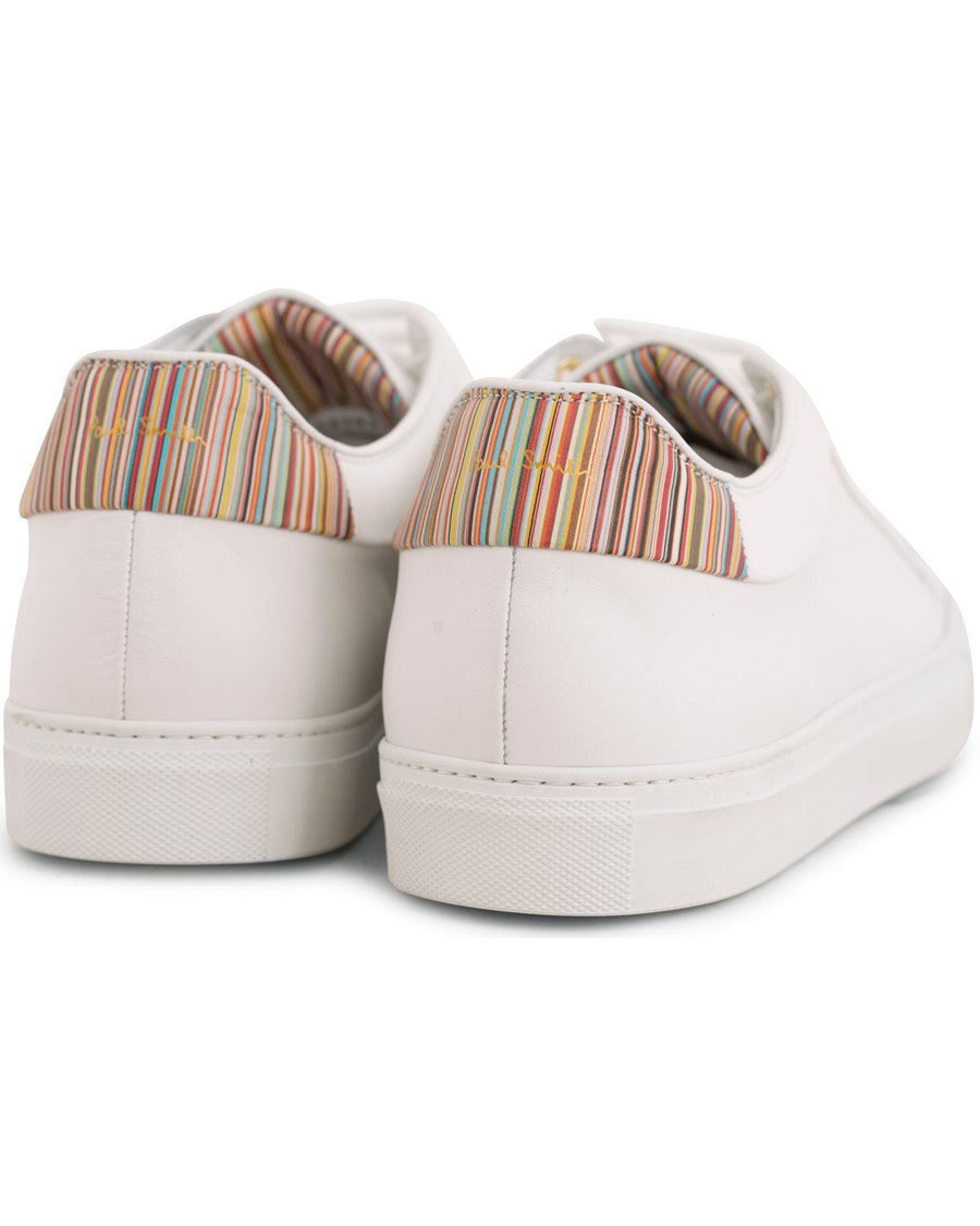 Herr | Paul Smith Basso Leather Sneaker White/Multi Stripe | Paul Smith | Basso Leather Sneaker White/Multi Stripe