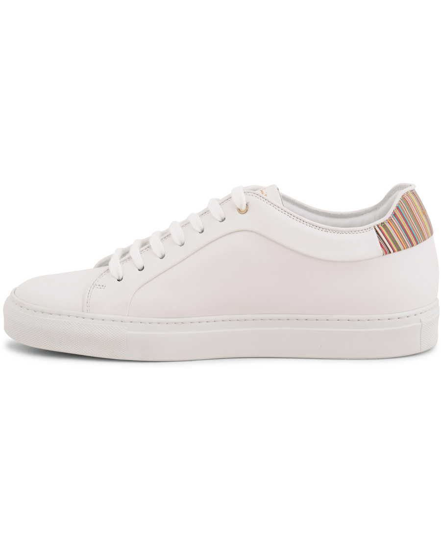 Herr | Paul Smith Basso Leather Sneaker White/Multi Stripe | Paul Smith | Basso Leather Sneaker White/Multi Stripe