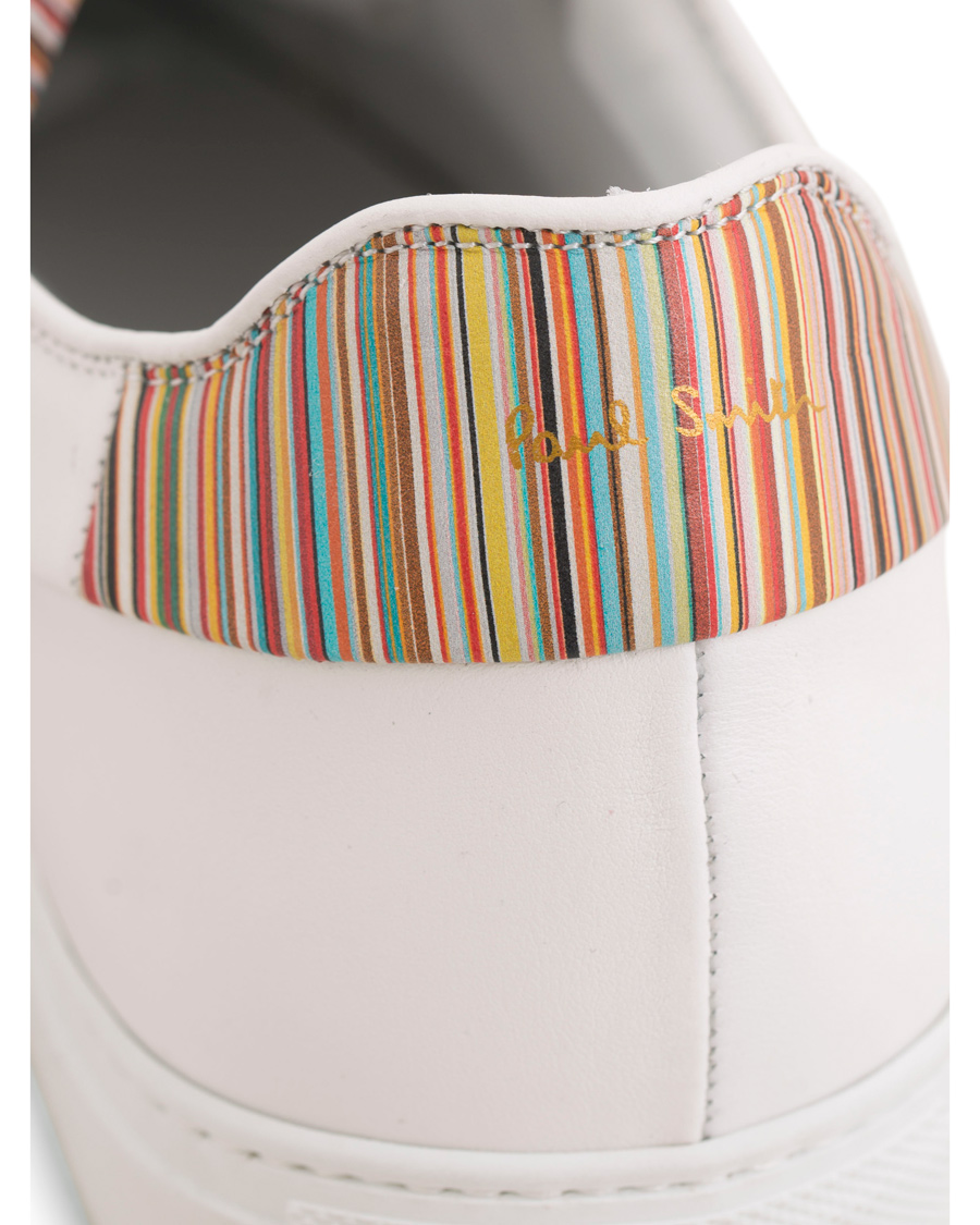 Herr | Paul Smith Basso Leather Sneaker White/Multi Stripe | Paul Smith | Basso Leather Sneaker White/Multi Stripe