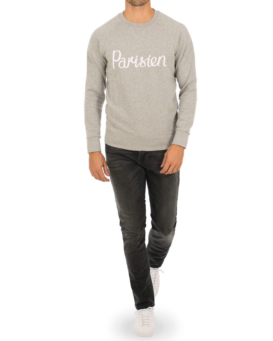 Herr | Tröjor | Maison Kitsuné | Sweatshirt Parisien Grey Melange