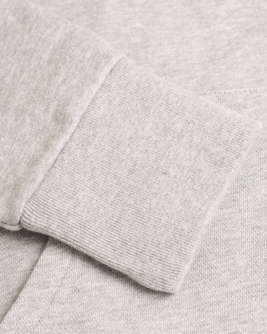 Herr | Tröjor | Maison Kitsuné | Zip Hoodie Tricolor Fox Patch Grey Melange