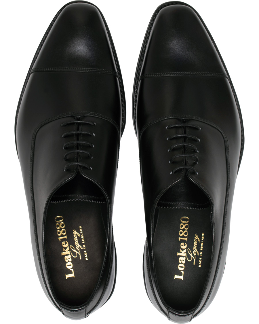 Herr | Loake 1880 Legacy Laxford Balmorla Toe Cap Oxford Black Calf | Loake 1880 Legacy | Laxford Balmorla Toe Cap Oxford Black Calf