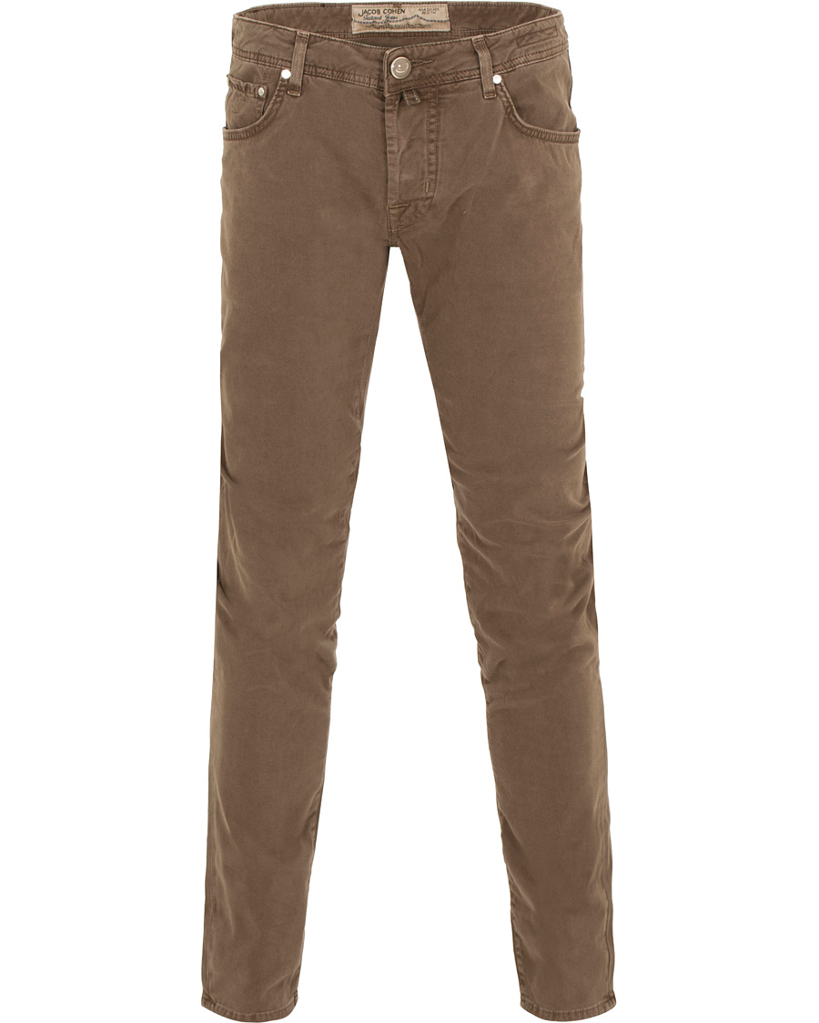 Herr | Byxor | Jacob Cohën | Jacob Cohen 622 Slim Fit 5-Pocket Trousers Light Brown