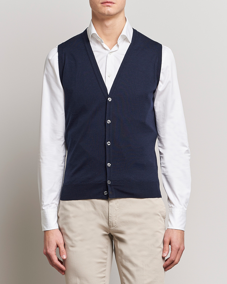 Herr |  | John Smedley | Huntswood Slim Fit Waistcoat Midnight