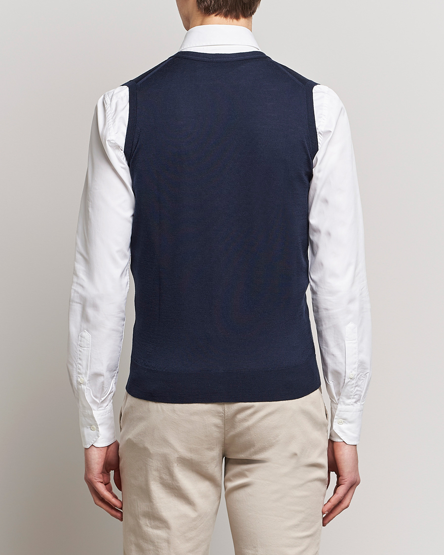 Herr | Tröjor | John Smedley | Huntswood Slim Fit Waistcoat Midnight