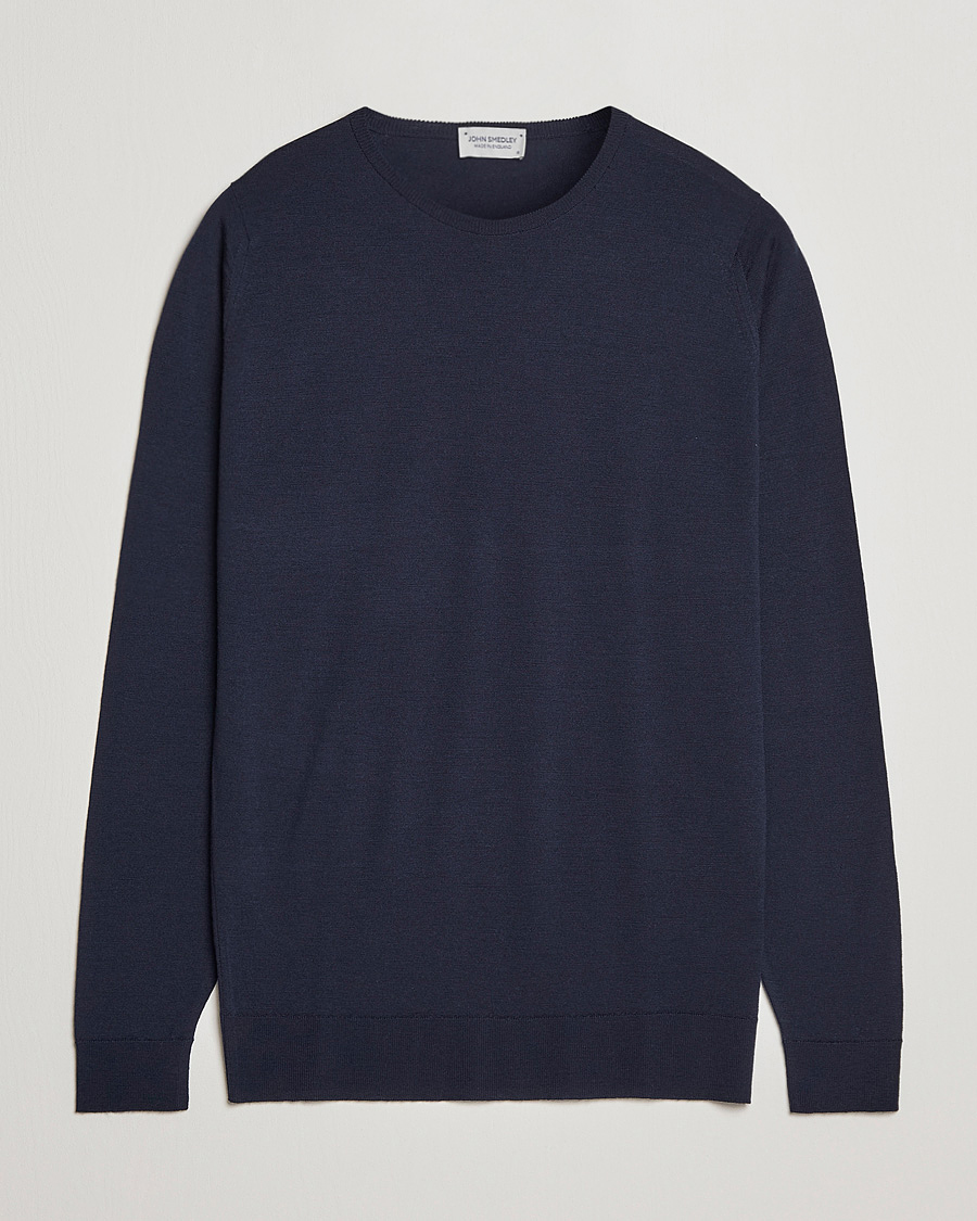 Herr | Tröjor | John Smedley | Lundy Extra Fine Merino Crew Neck Midnight