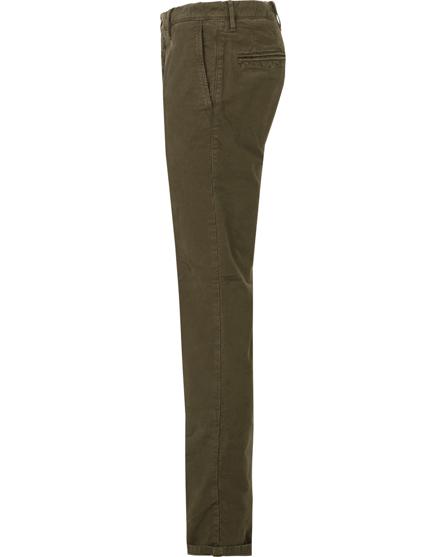 Herr | Byxor | Incotex | Slim Fit Garment Dyed Washed Slacks Green