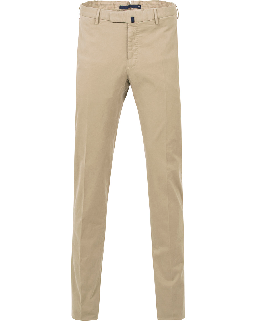 Herr | Byxor | Incotex | Slim Fit Comfort Garment Dyed Washed Chino Stone
