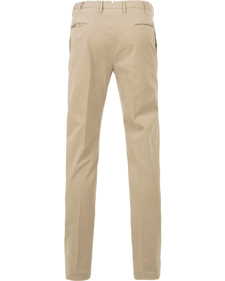 Herr | Byxor | Incotex | Slim Fit Comfort Garment Dyed Washed Chino Stone