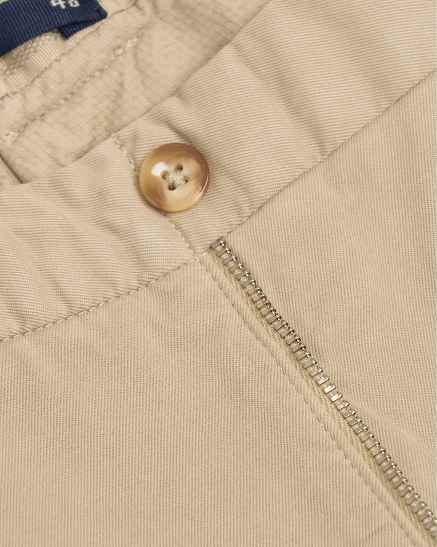 Herr | Byxor | Incotex | Slim Fit Comfort Garment Dyed Washed Chino Stone