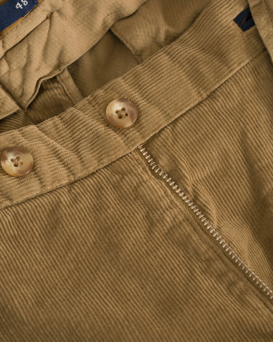 Herr | Byxor | Incotex | Slim Fit Garment Dyed Baby Corduroy Trousers Light Brown