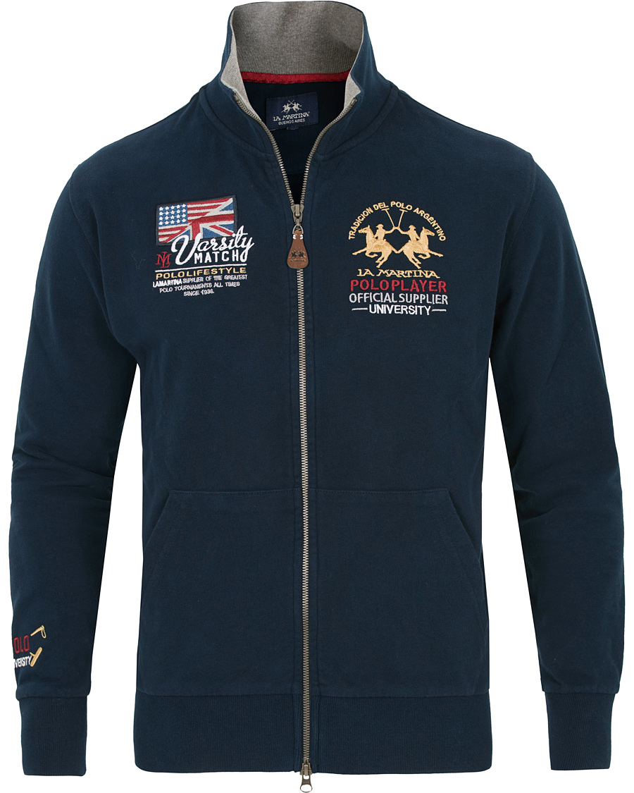 Herr | Tröjor | La Martina | Silas Full Zip Sweater Navy