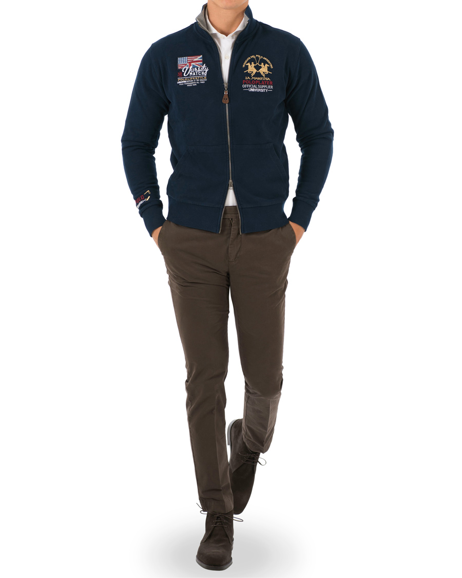 Herr | Tröjor | La Martina | Silas Full Zip Sweater Navy