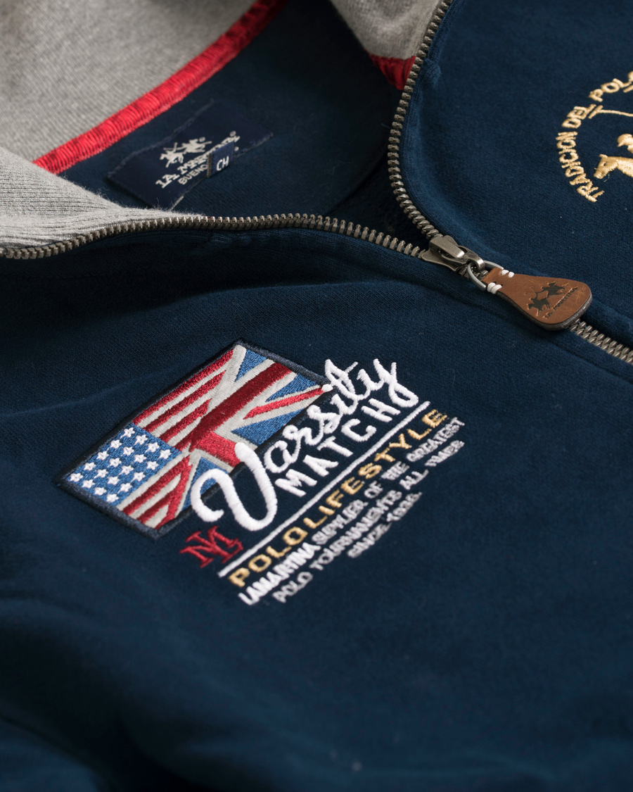 Herr | Tröjor | La Martina | Silas Full Zip Sweater Navy