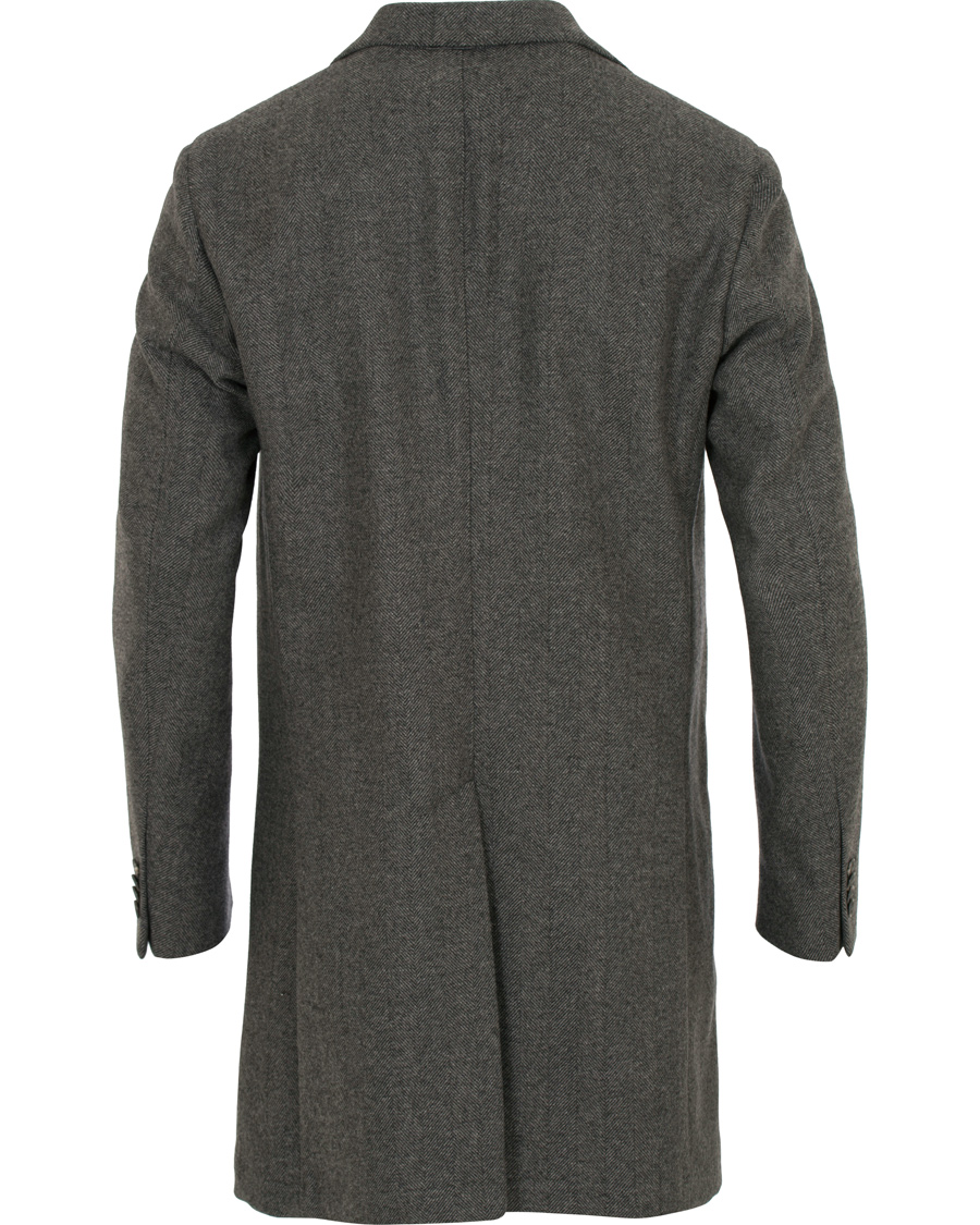 Herr | Jackor | L.B.M. 1911 | Wool Herringbone Notch Lapel Grey