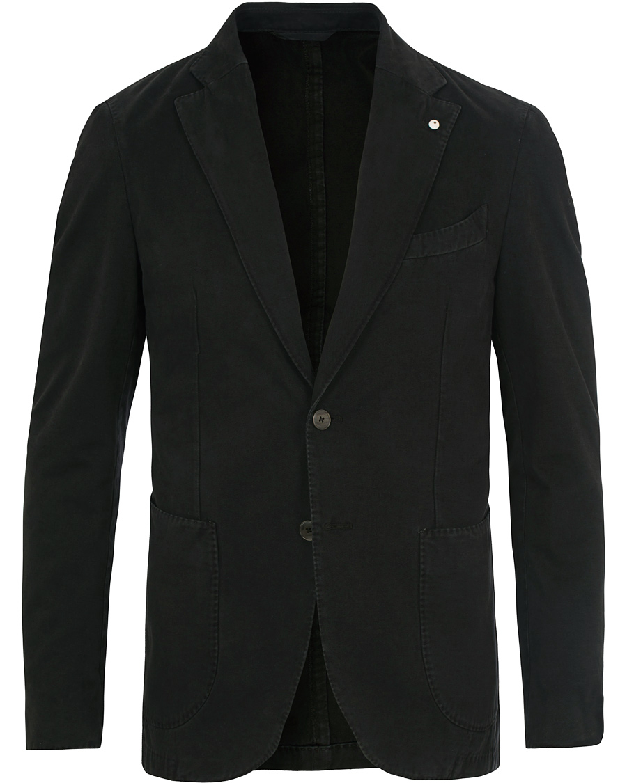 Herr | Kavajer | L.B.M. 1911 | Jack Slim Fit Cotton Blazer Black