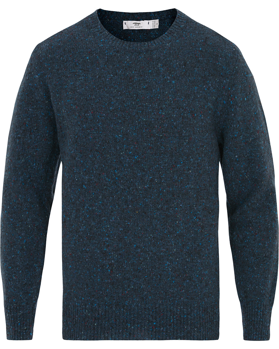 Herr | Tröjor | Inis Meáin | Aran Wool Donegal Crew Neck Ronnach