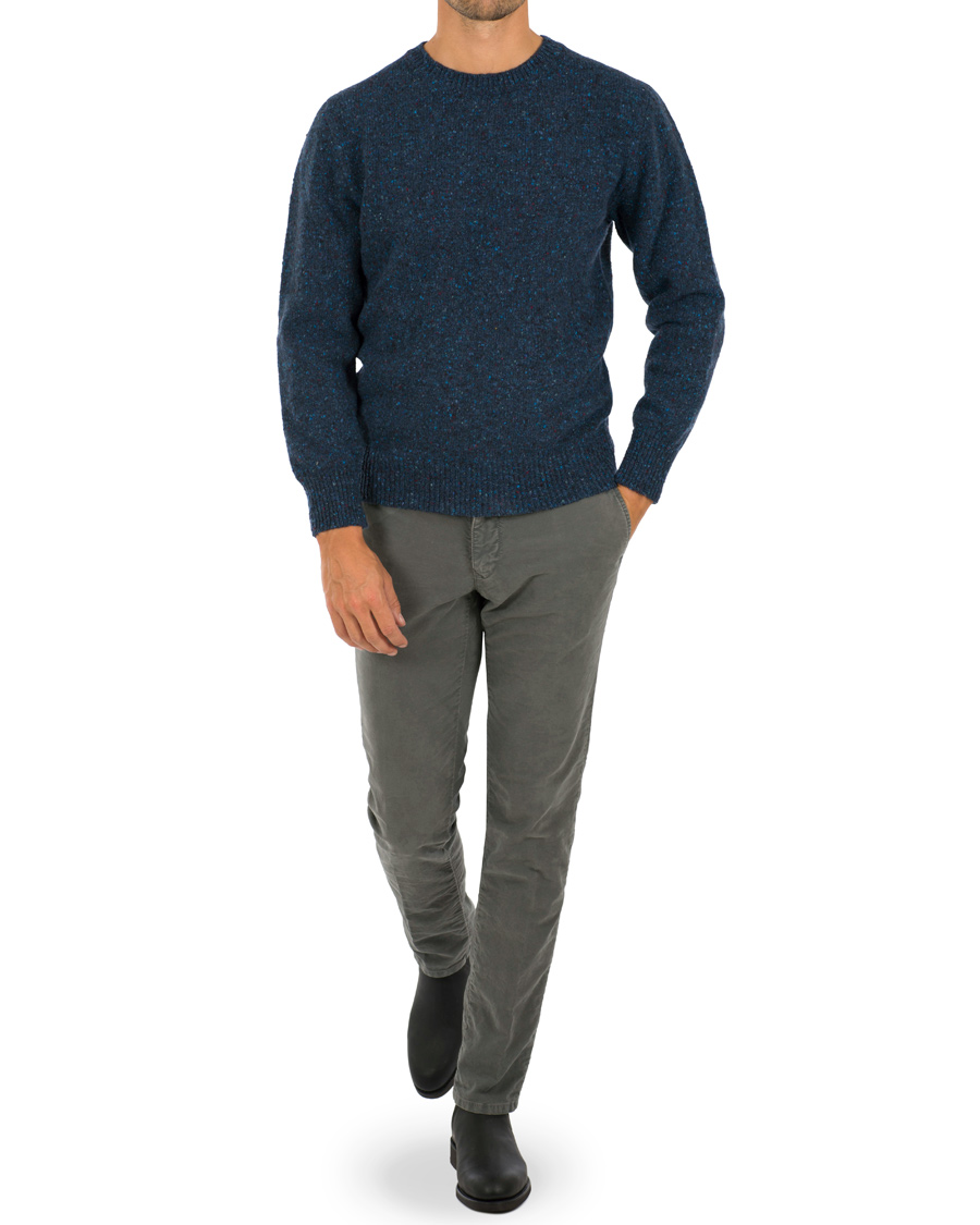 Herr | Tröjor | Inis Meáin | Aran Wool Donegal Crew Neck Ronnach