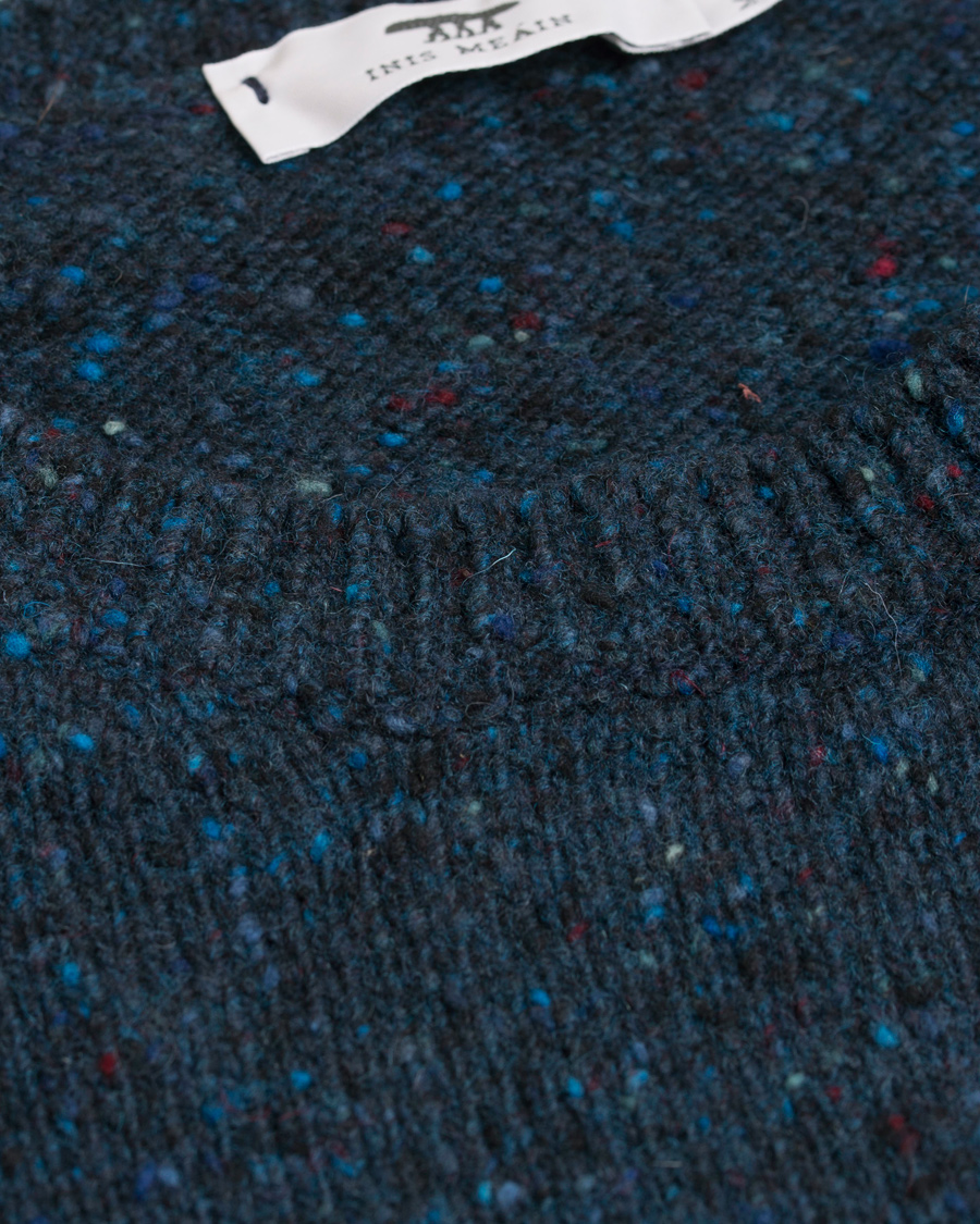 Herr | Tröjor | Inis Meáin | Aran Wool Donegal Crew Neck Ronnach