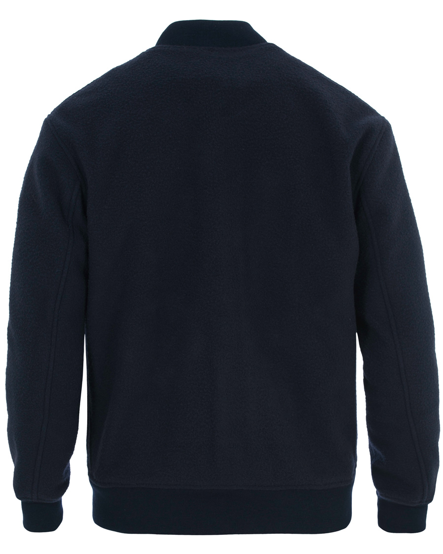 Herr | | De Bonne Facture | MT16 Brushed Wool Bomber Jacket Navy
