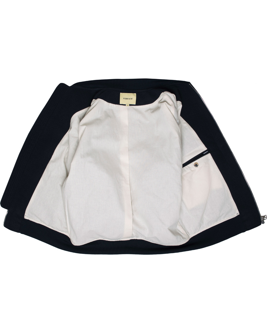 Herr | Jackor | De Bonne Facture | MT16 Brushed Wool Bomber Jacket Navy