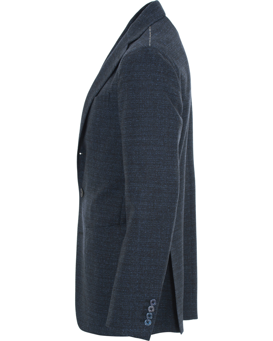 Herr | Kavajer | Caruso | Structured Wool Blazer Navy