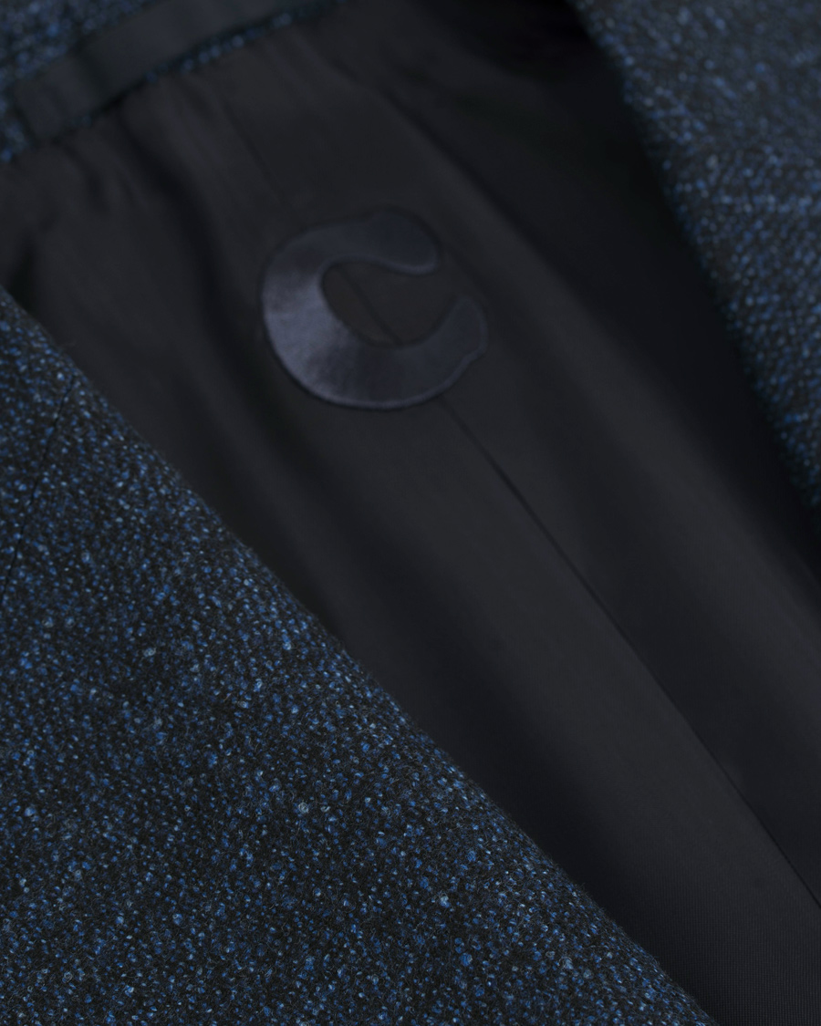 Herr | Kavajer | Caruso | Structured Wool Blazer Navy