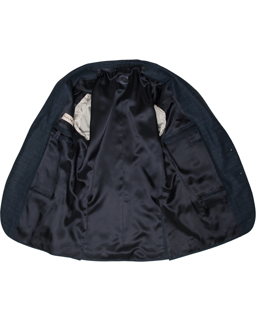 Herr | Kavajer | Caruso | Structured Wool Blazer Navy