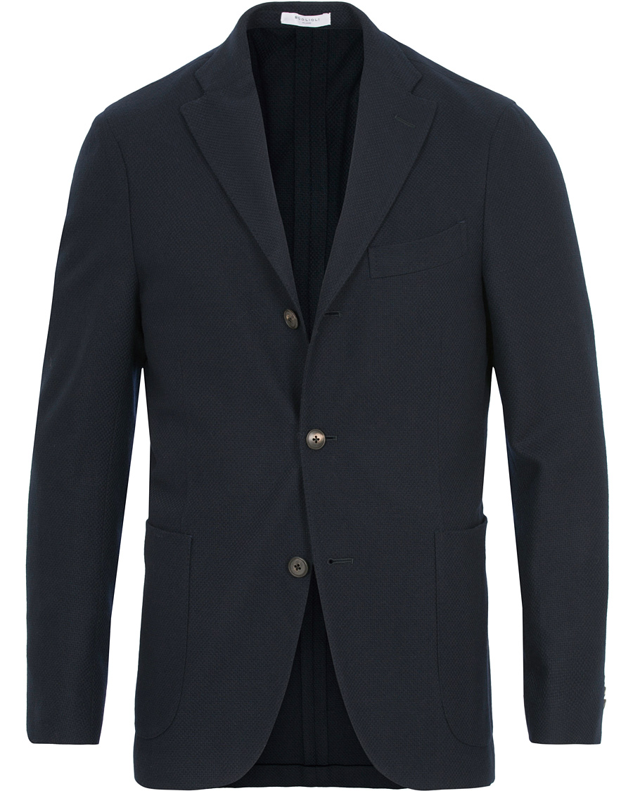 Herr | Kavajer | Boglioli | K Jacket Structured Wool Blazer Navy