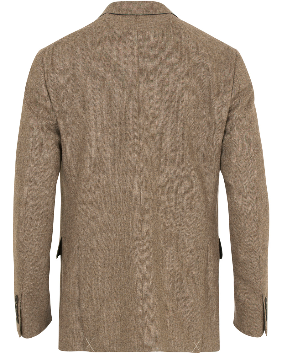 Herr | Kavajer | Dunhill | Notch Lapel Wool Blazer Brown