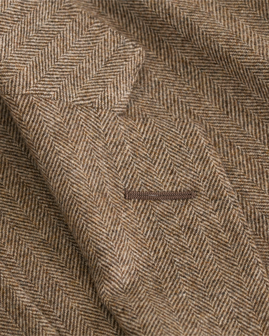 Herr | Kavajer | Dunhill | Notch Lapel Wool Blazer Brown