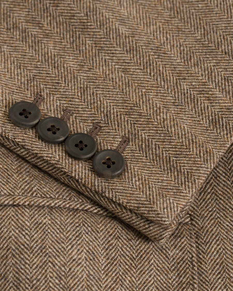 Herr | Kavajer | Dunhill | Notch Lapel Wool Blazer Brown