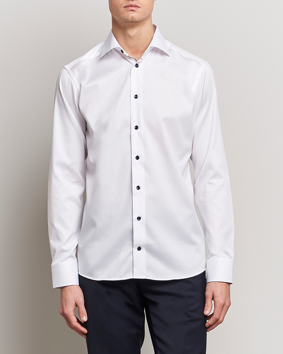 Herr | Mörk kostym | Eton | Slim Fit Signature Twill Shirt White
