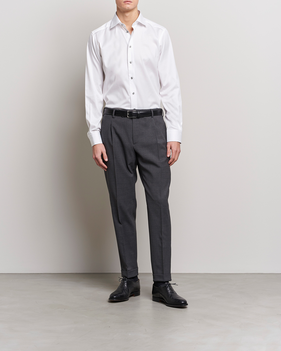 Herr |  | Eton | Contemporary Fit Signature Twill Shirt White
