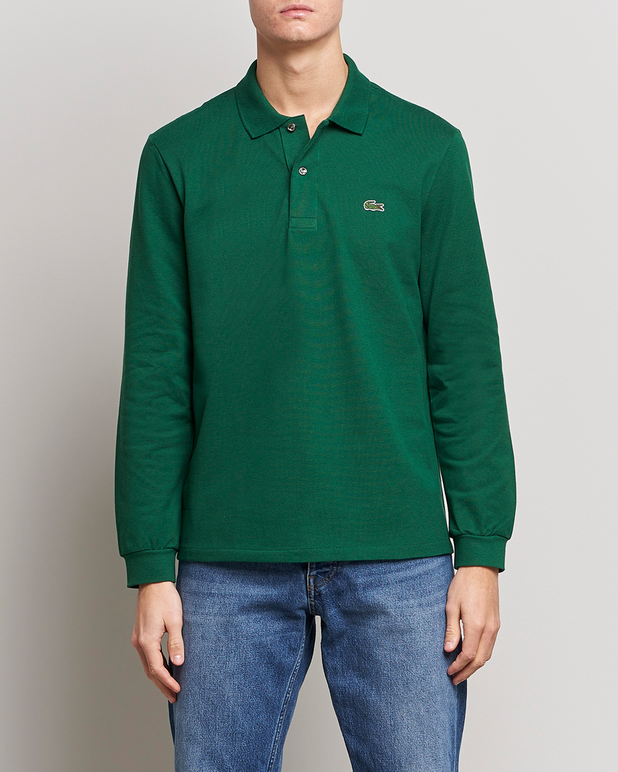 Herr | Pikéer | Lacoste | Original Long Sleeve Polo Piké Green