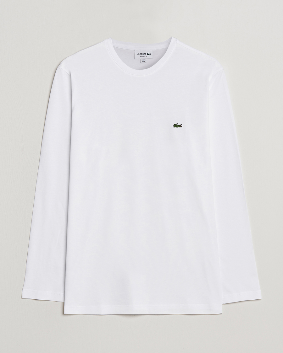 Herr | T-Shirts | Lacoste | Long Sleeve Crew Neck Tee White