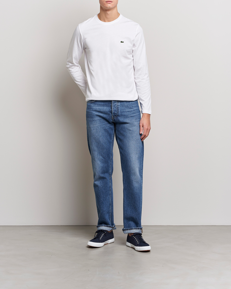 Herr | Långärmade t-shirts | Lacoste | Long Sleeve Crew Neck Tee White