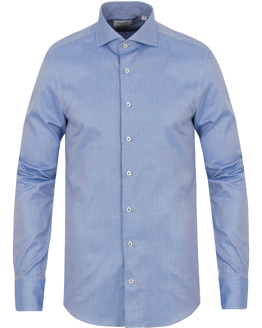 Herr | Skjortor | Stenströms | Slimline Woven Structured Shirt Blue