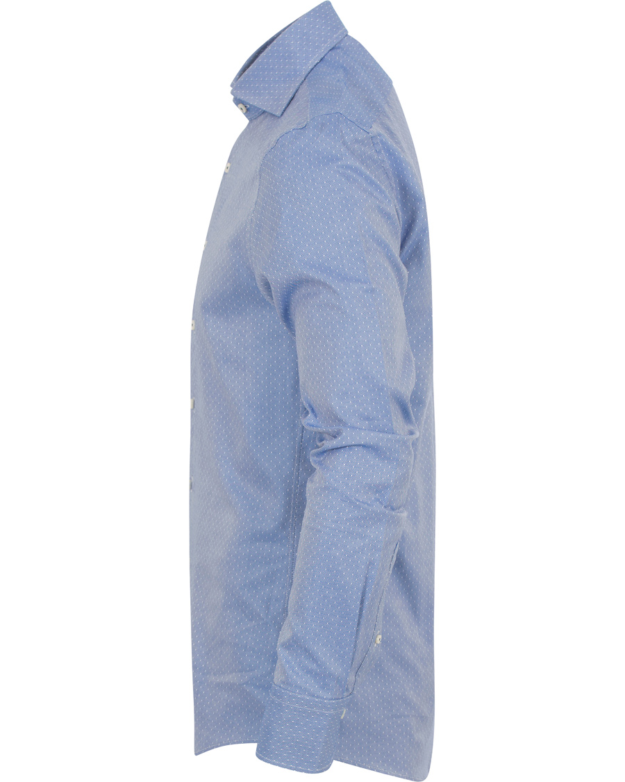 Herr | Skjortor | Stenströms | Slimline Woven Structured Shirt Blue