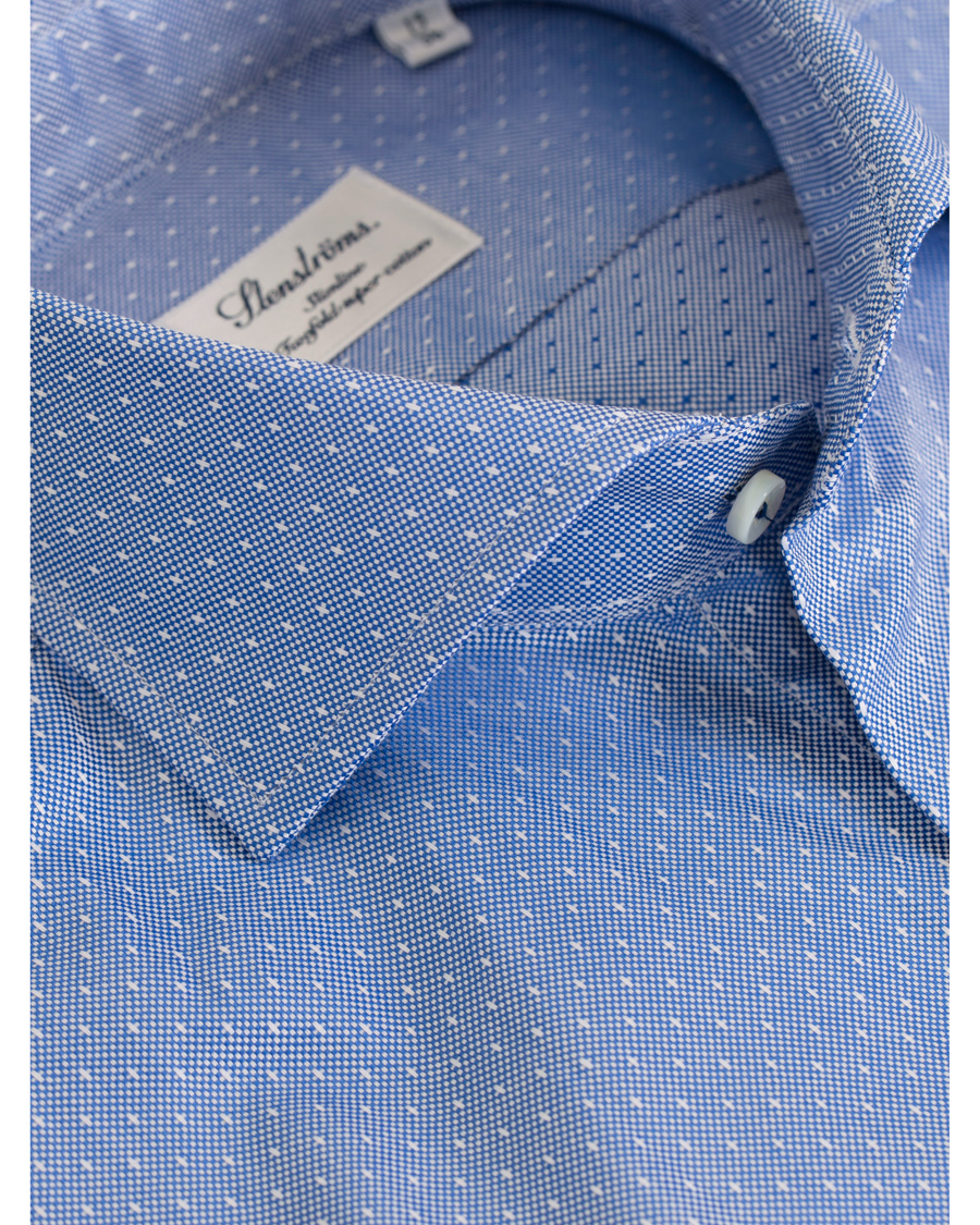 Herr | Skjortor | Stenströms | Slimline Woven Structured Shirt Blue