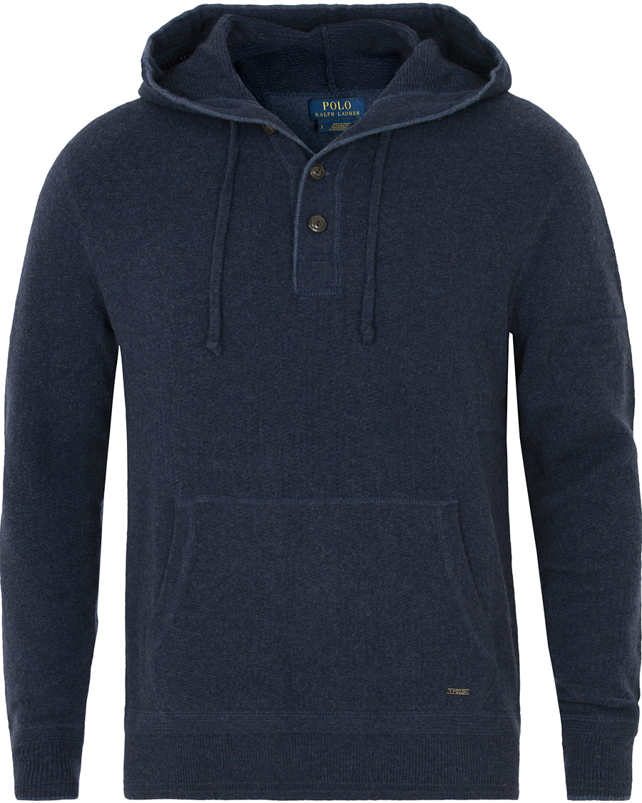 Herr | Tröjor | Polo Ralph Lauren | Half Button Hoodie Navy