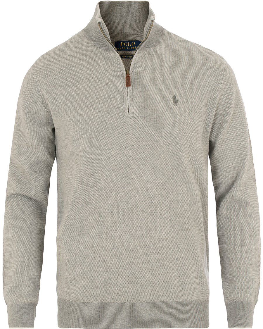 Herr | Tröjor | Polo Ralph Lauren | Texture Half Zip Grey