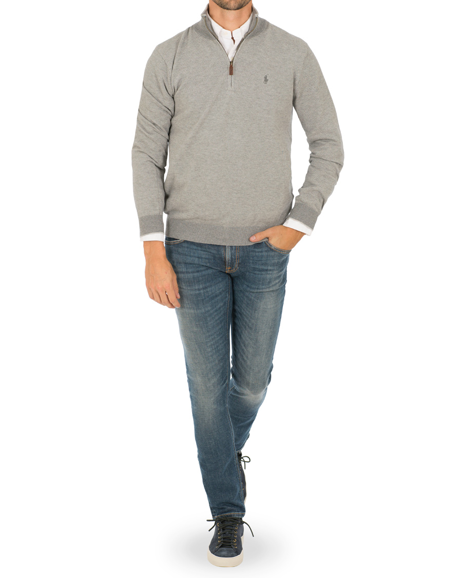 Herr | Tröjor | Polo Ralph Lauren | Texture Half Zip Grey