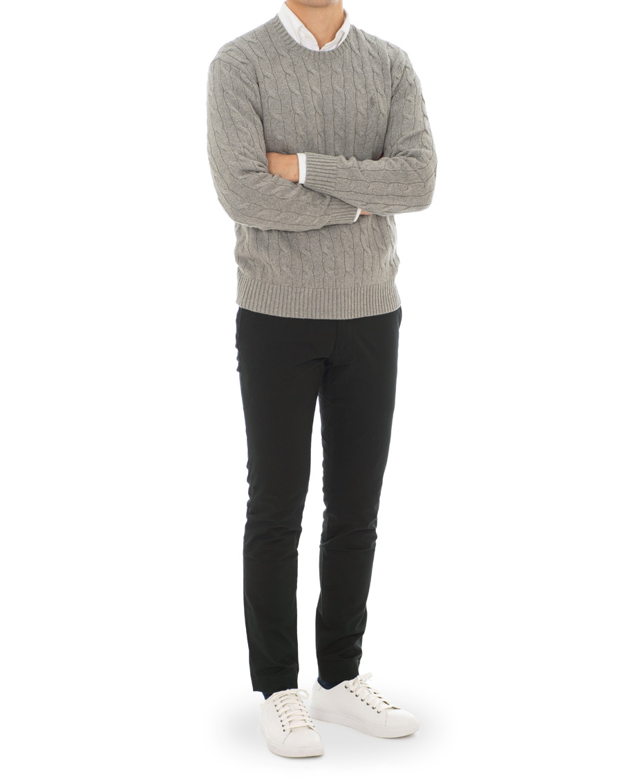 Herr | Tröjor | Polo Ralph Lauren | Cotton Cable Crew Neck Andover Heather