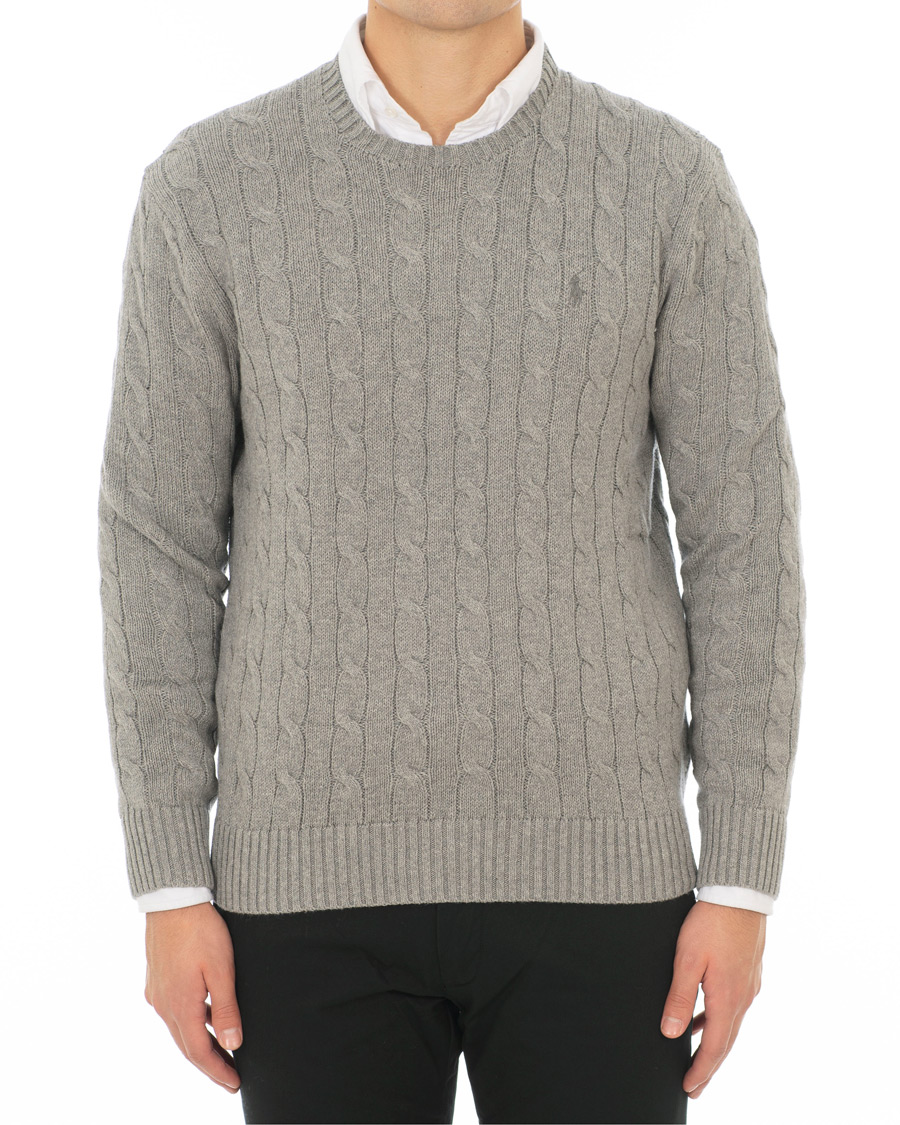 Herr | Tröjor | Polo Ralph Lauren | Cotton Cable Crew Neck Andover Heather